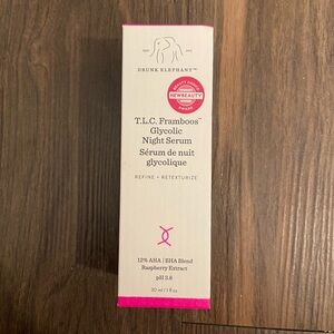 NWT Drunk Elephant T.L.C. Framboos Glycolic Night Serum